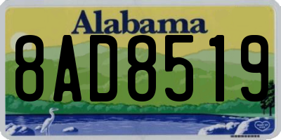 AL license plate 8AD8519