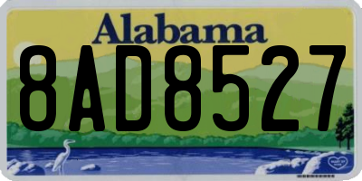 AL license plate 8AD8527
