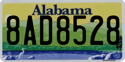 AL license plate 8AD8528