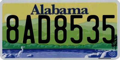 AL license plate 8AD8535