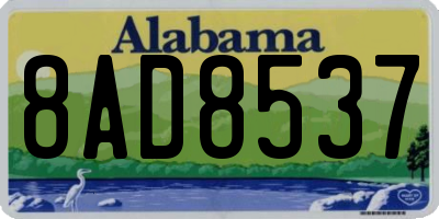AL license plate 8AD8537
