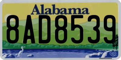 AL license plate 8AD8539