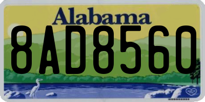 AL license plate 8AD8560