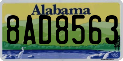 AL license plate 8AD8563