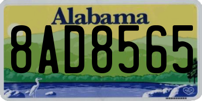 AL license plate 8AD8565
