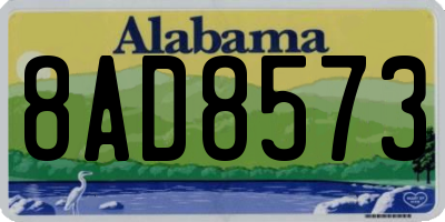AL license plate 8AD8573