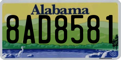 AL license plate 8AD8581
