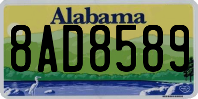 AL license plate 8AD8589