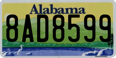 AL license plate 8AD8599