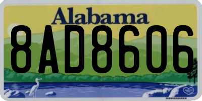 AL license plate 8AD8606
