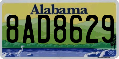 AL license plate 8AD8629