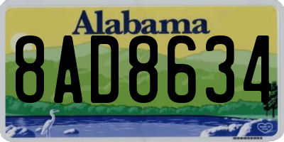 AL license plate 8AD8634