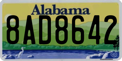 AL license plate 8AD8642