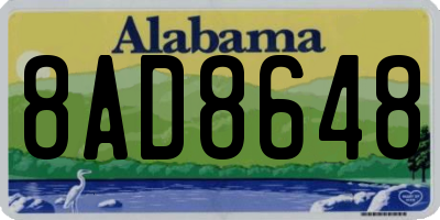 AL license plate 8AD8648