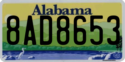 AL license plate 8AD8653