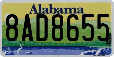 AL license plate 8AD8655