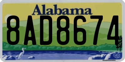AL license plate 8AD8674