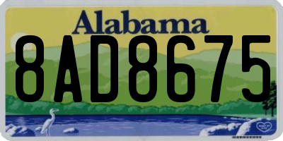 AL license plate 8AD8675