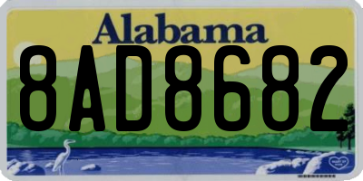 AL license plate 8AD8682