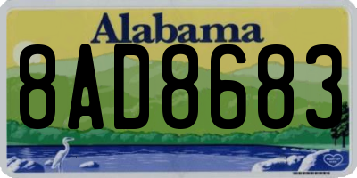 AL license plate 8AD8683