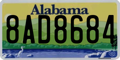 AL license plate 8AD8684