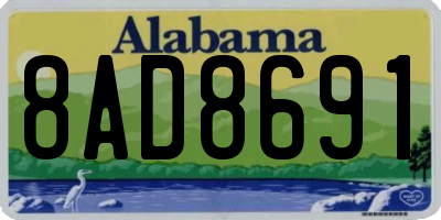 AL license plate 8AD8691