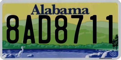 AL license plate 8AD8711