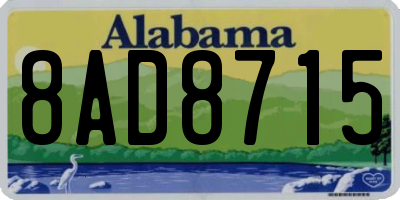 AL license plate 8AD8715