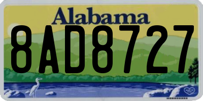AL license plate 8AD8727