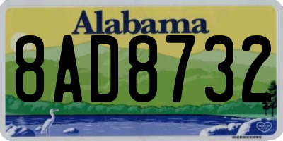 AL license plate 8AD8732
