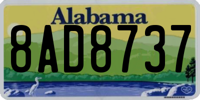 AL license plate 8AD8737