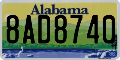 AL license plate 8AD8740