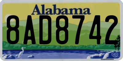 AL license plate 8AD8742