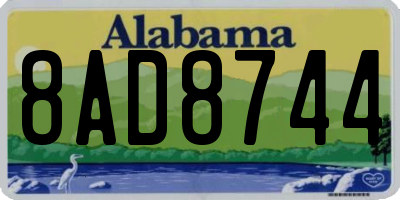 AL license plate 8AD8744