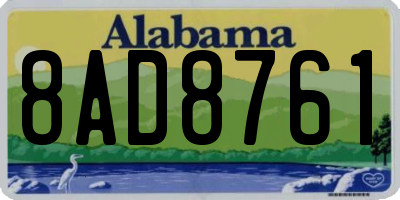 AL license plate 8AD8761