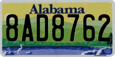 AL license plate 8AD8762
