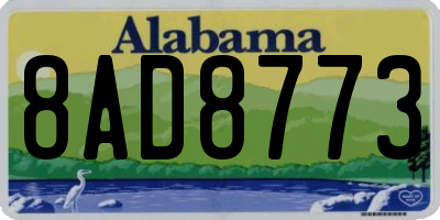 AL license plate 8AD8773