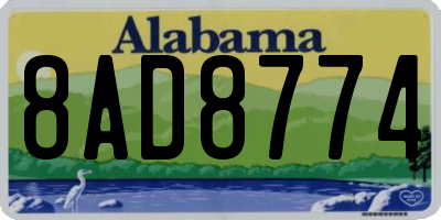 AL license plate 8AD8774