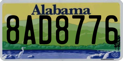 AL license plate 8AD8776