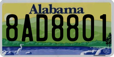AL license plate 8AD8801