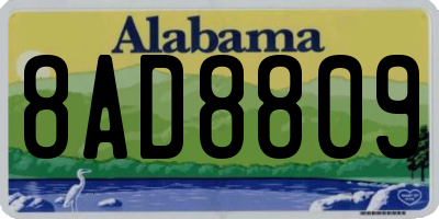 AL license plate 8AD8809