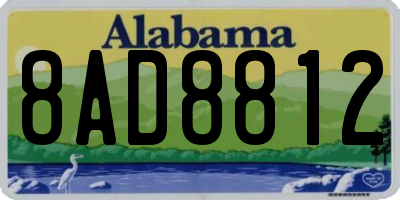 AL license plate 8AD8812