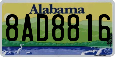 AL license plate 8AD8816
