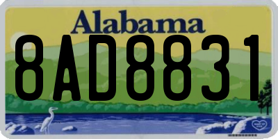 AL license plate 8AD8831