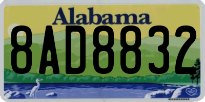 AL license plate 8AD8832