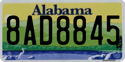 AL license plate 8AD8845