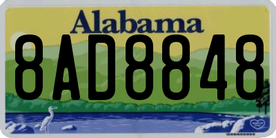 AL license plate 8AD8848