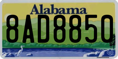 AL license plate 8AD8850
