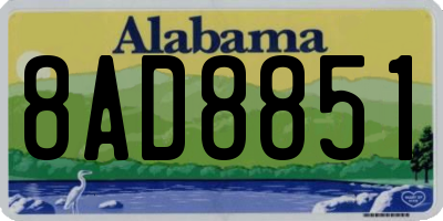 AL license plate 8AD8851