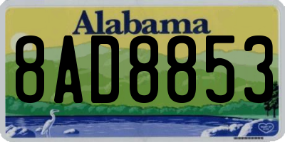 AL license plate 8AD8853